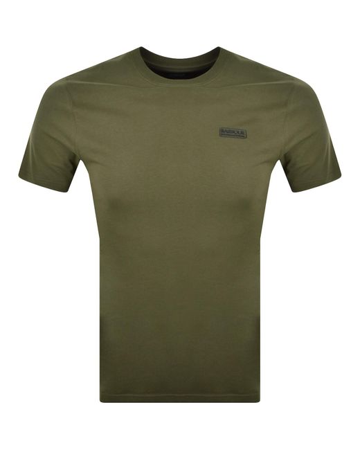 Barbour Green Slim Fit Logo T Shirt for men