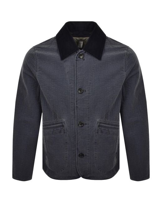 Paul Smith Blue Removable Collar Jacket for men