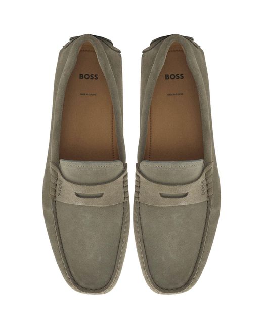 BOSS BUSINESS Natural Boss Noel Moccasin Shoes for men