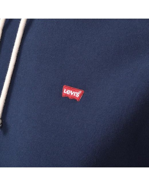 Levi's Blue Original Logo Hoodie for men
