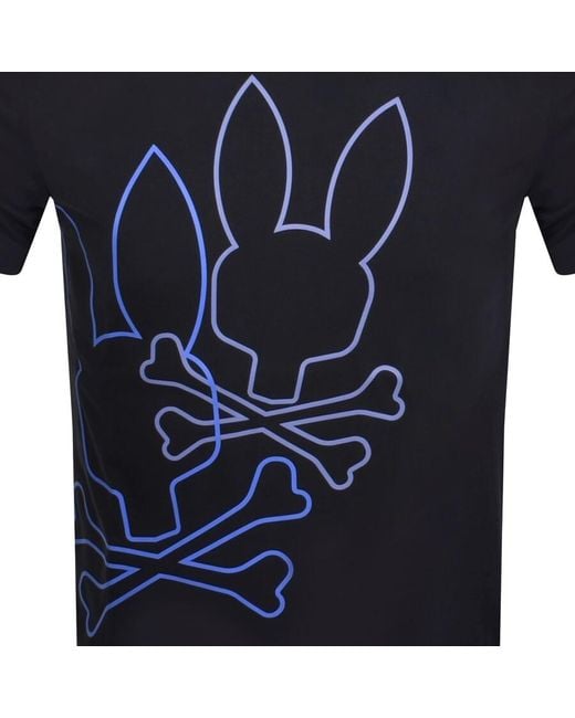 Psycho Bunny Blue San Diego Logo T Shirt for men