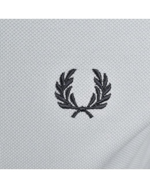 Fred Perry Gray Twin Tipped Polo T Shirt for men