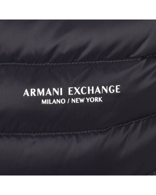 ARMANI EXCHANGE Black Down Gilet for men