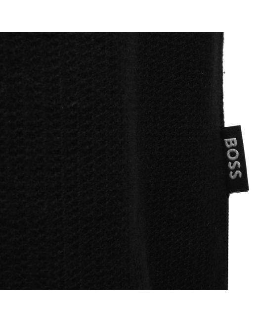 BOSS BUSINESS Black Boss H Sidney 70 Quarter Zip Sweatshirt for men