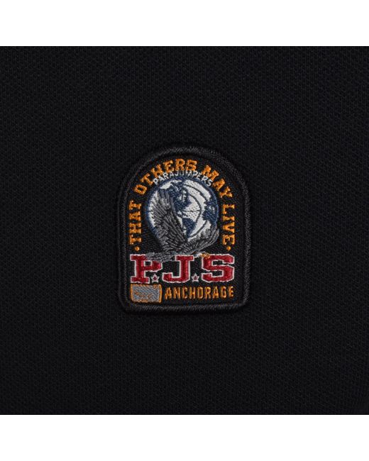 Parajumpers Black Wellington Polo T Shirt for men