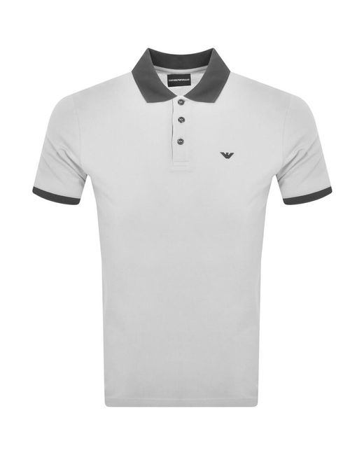 Armani Gray Emporio Polo T Shirt for men