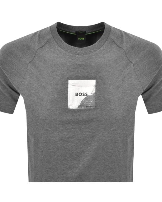 Boss Gray Boss Stripe Zone T Shirt for men