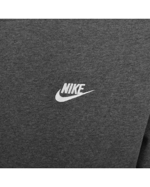Nike Gray Crew Neck Club Sweatshirt for men