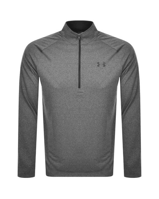 Under Armour Gray Tech Half Zip Sweatshirt for men