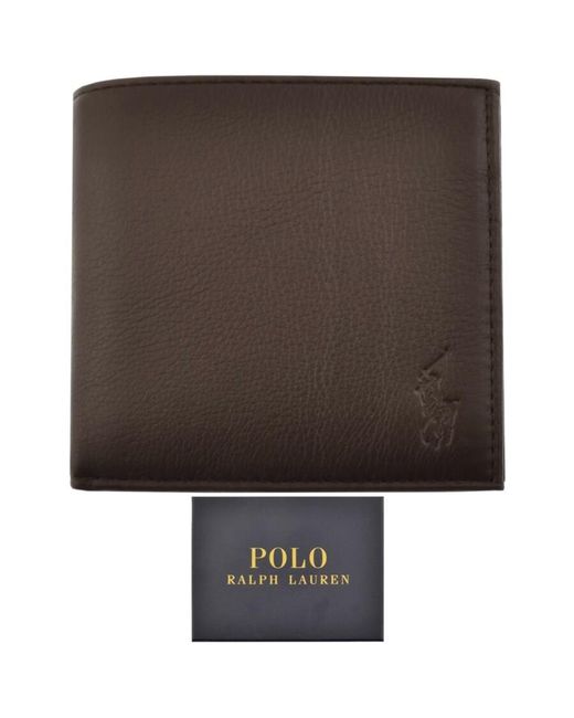 Ralph Lauren Brown Billfold Leather Wallet for men