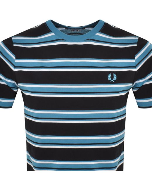 Fred Perry Blue Stripe T Shirt for men