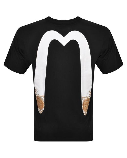 Evisu Black Logo T Shirt for men