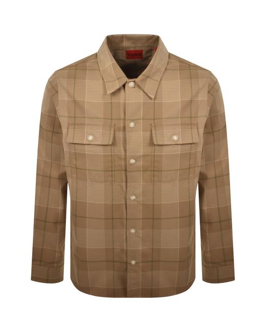 HUGO Brown Check Ernio Shirt for men