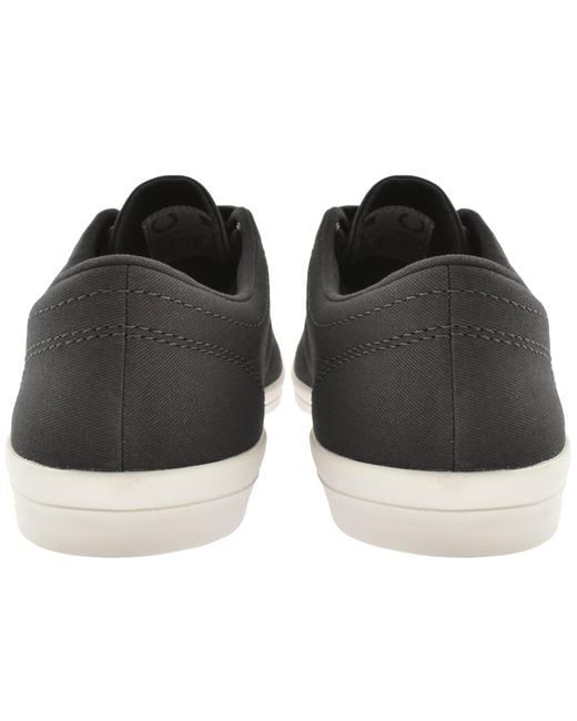 Fred Perry Black Baseline Twill Trainers for men