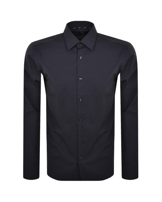 BOSS BUSINESS Blue Boss H Joe Kent Long Sleeved Shirt for men