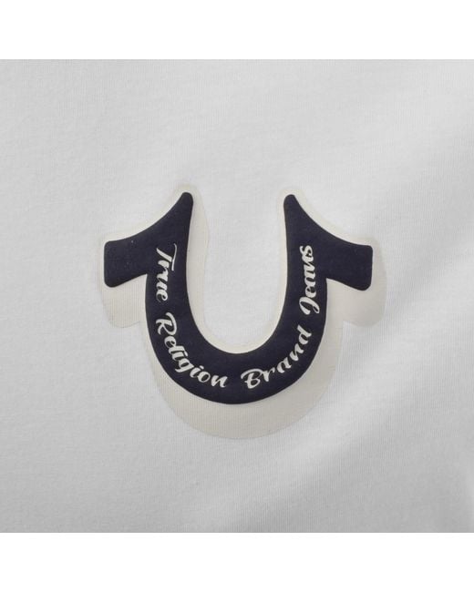 True Religion White Super Logo T Shirt for men