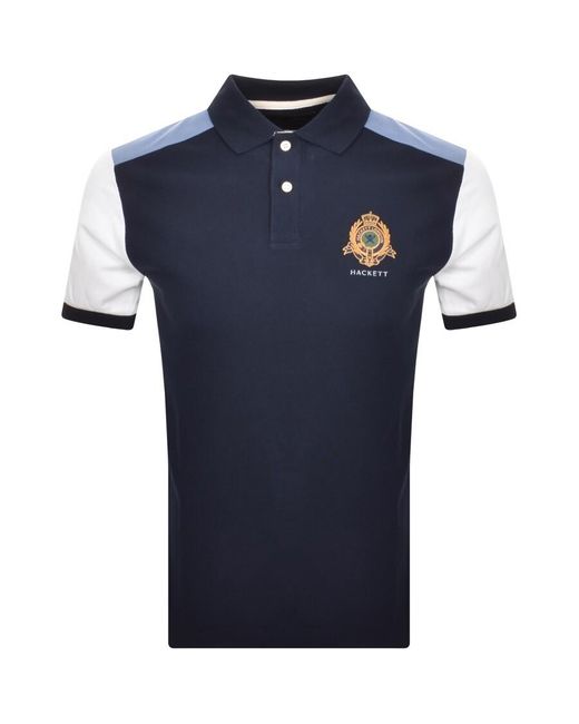 Hackett Blue Multi Polo T Shirt In for men