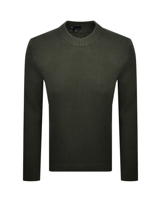 G-Star Green G-Star Structure Mix Knit Jumper for men