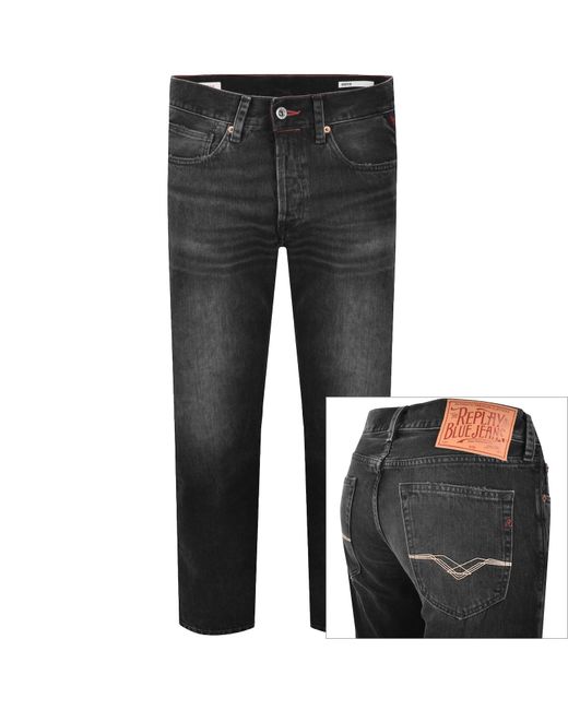 Replay Gray Deryck Regular Fit Jeans Dark for men