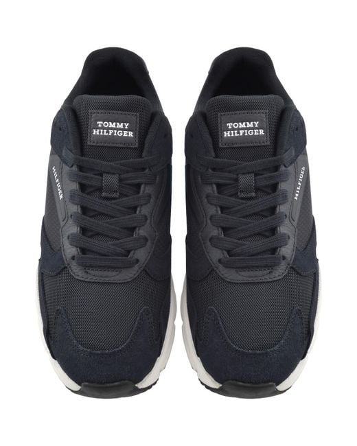 Tommy Hilfiger Blue Runner Mix Trainers for men
