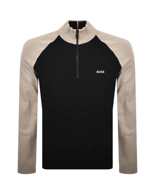 Boss Black Boss Goc Swing Quarter Zip Knit Jumper for men