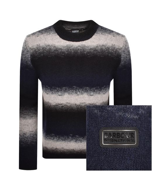 Barbour Black Knitted Jumper for men