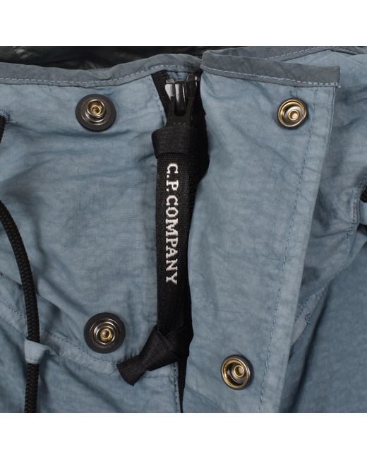 C P Company Blue Cp Company Fishtail Parka Long Jacket for men