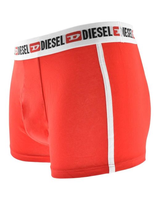 DIESEL Red Underwear Damien 3 Pack Boxer Shorts for men