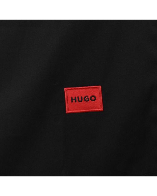 HUGO Black Ellino Linen Shirt for men