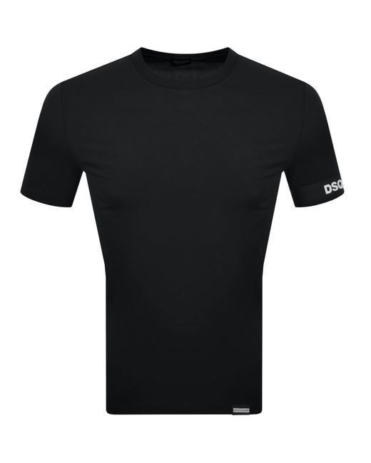 DSquared² Black Sleeve Logo T Shirt for men