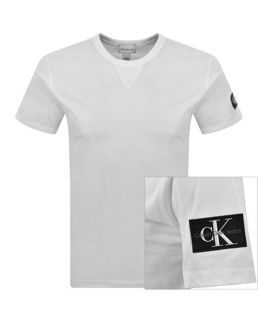 Calvin Klein Gray Jeans Badge T Shirt for men