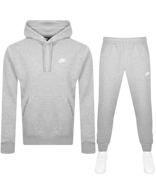 Nike Gray Club Hooded Tracksuit for men