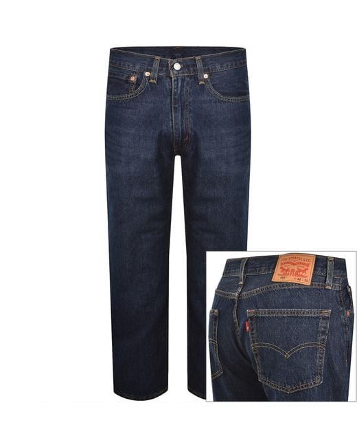 Levi's Blue 555 Relaxed Straight Fit Jeans for men
