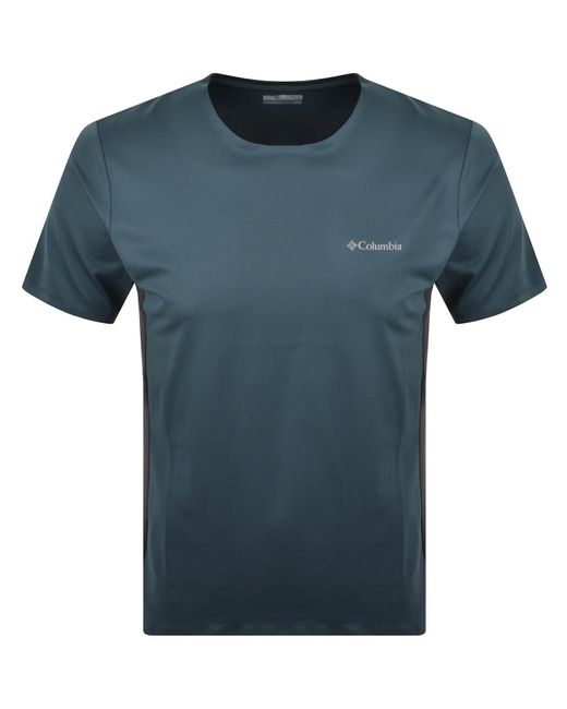 Columbia Blue Three Pitch Crew Neck T Shirt for men