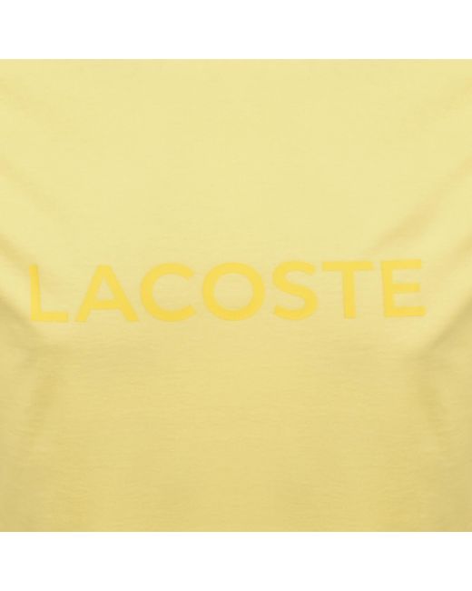 Lacoste Yellow Loungewear Logo T Shirt for men