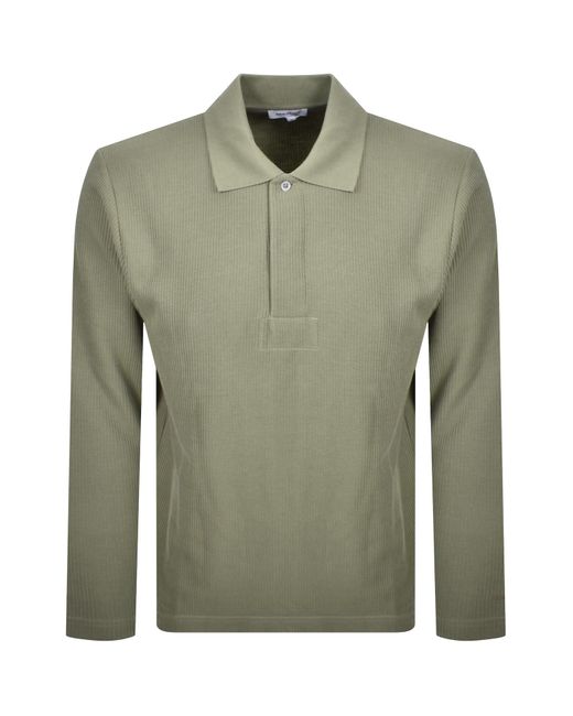 Norse Projects Green Ruben Double Face Polo Clay for men