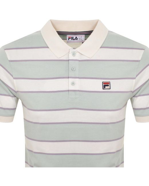 Fila Gray Edmond Stripe Polo T Shirt Off for men