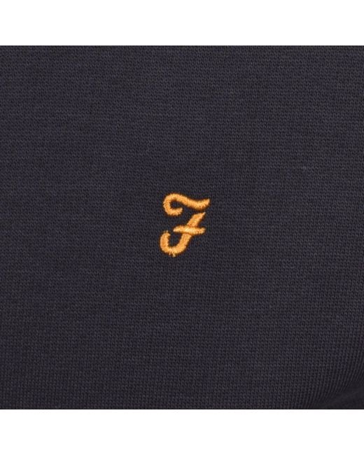 Farah Blue Farah Tim New Crew Neck Sweatshirt for men
