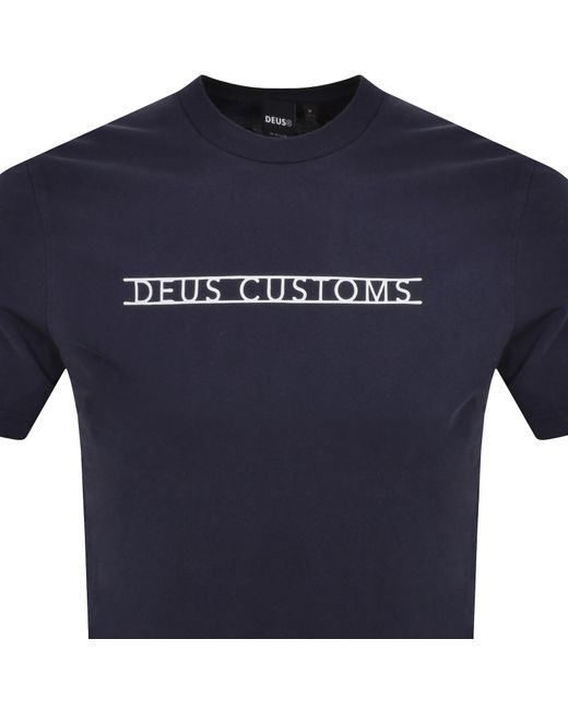 Deus Ex Machina Blue Madison T Shirt for men