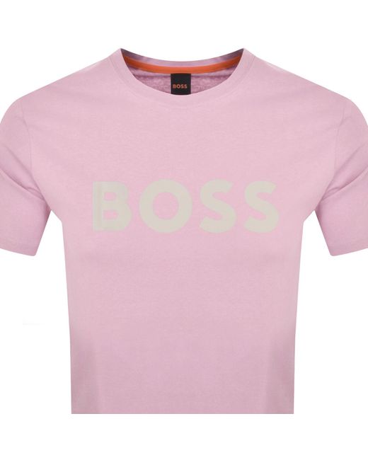 Boss Pink Boss Thinking 1 Logo T Shirt for men