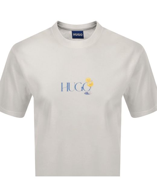 HUGO White Nulaxo T Shirt for men