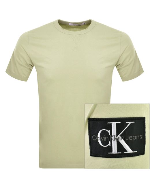 Calvin Klein Green Jeans Logo T Shirt for men