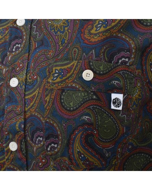 Pretty Green 15Th Anniversary Paisley Shirt in Black for Men Lyst UK