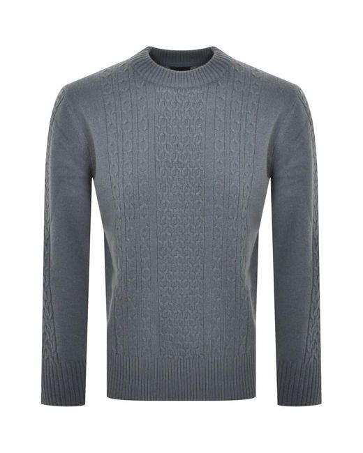 G Star RAW Raw Cable Knit Jumper in Grey for Men Lyst UK