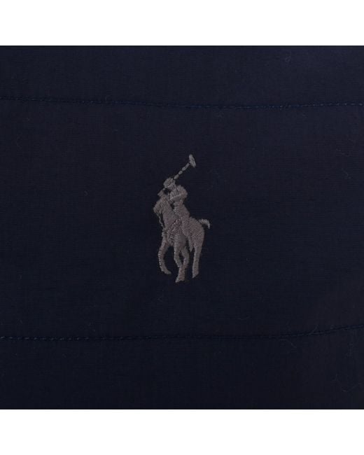 Ralph Lauren Blue Hybrid Full Zip Hoodie for men