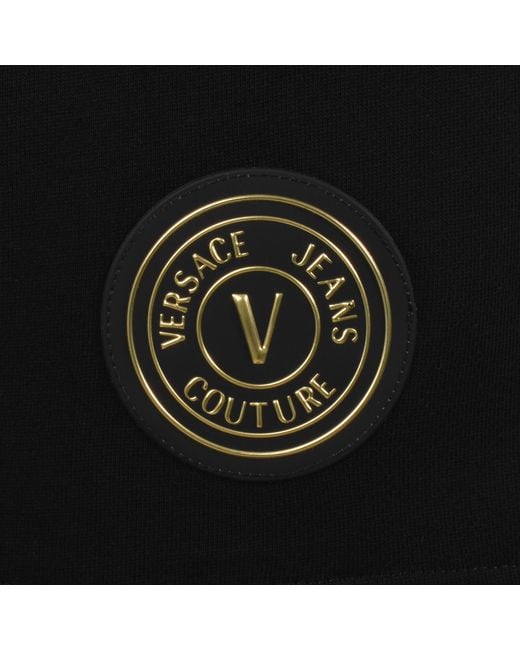 Versace Jeans Black Couture V Emblem Shorts for men
