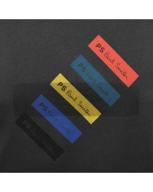 Paul Smith Black Barcode T Shirt for men