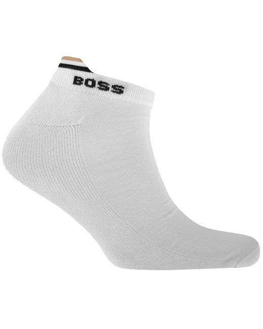 BOSS BUSINESS White Boss 2 Pack Ankle Socks for men