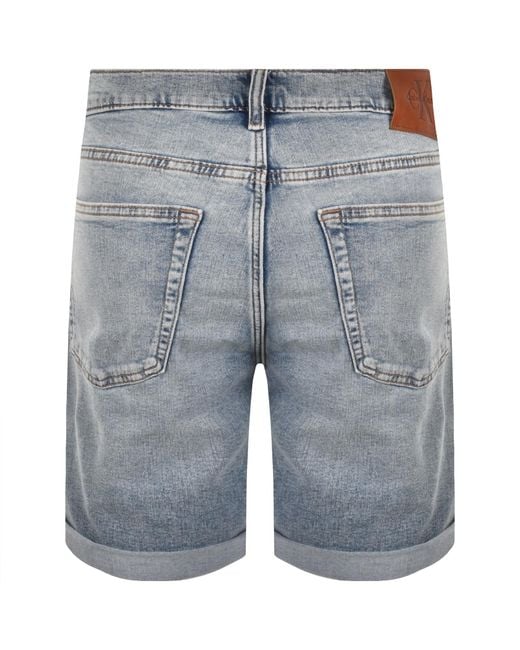 Calvin Klein Blue Jeans Slim Fit Denim Shorts for men