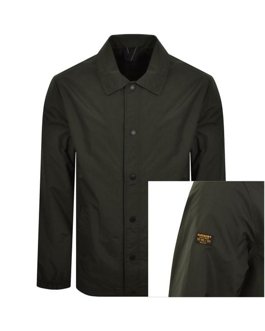 Superdry Green Nylon Coach Jacket for men